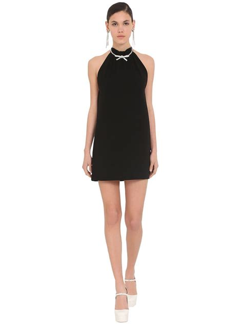 miu miu little black dress|Black Cady Mini.